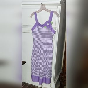 Sweet Heart Rose Girl's Striped Purple & White Dress Size 16